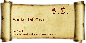 Vasko Dóra névjegykártya